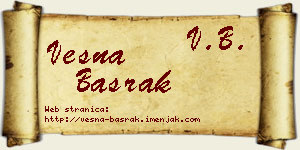 Vesna Basrak vizit kartica